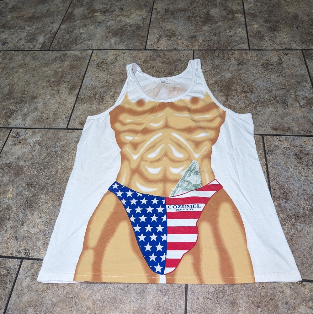 Vintage Body Builder Cozumel Gag Tee